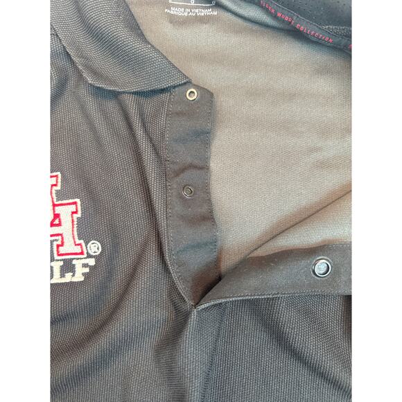Nike University Of Houston Golf Polo Black Shirt Tiger Woods Size Large UH - Picture 6 of 9